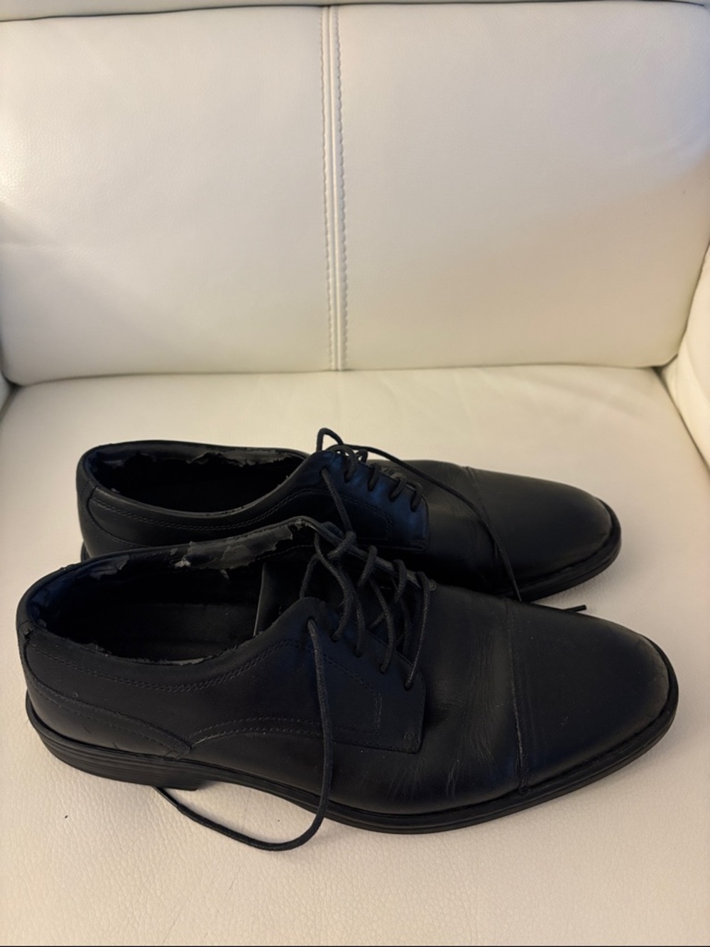 Rockport Walkability Dress Black Leather Shoes Size 10.5